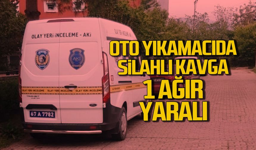 Çaycuma'da oto yıkamacıda silahlı kavga 1 ağır yaralı!