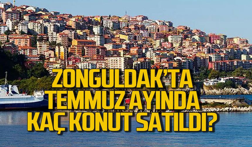 Zonguldak'ta Temmuz ayında kaç konut satıldı?