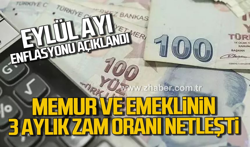 Eylül 2025 enflasyon rakamları açıklandı! Memur ve memur emeklileri ne kadar zam alacak?