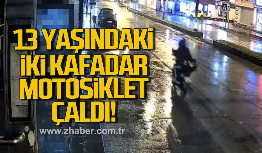 Zonguldak'ta iki kafadar motorsiklet çaldı!