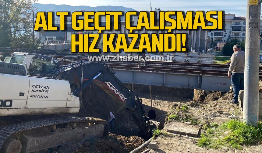 Gökçebey'de alt geçit çalışması hız kazandı!