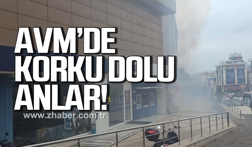 Ereğli'de AVM jeneratörü korkuttu, cadde duman altında kaldı!