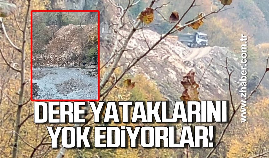 Alaplı'da dere yataklarına mesken atık ve moloz dökülüyor!