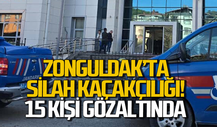 Zonguldak'ta silah kaçakçılığı operasyonu: 15 gözaltı