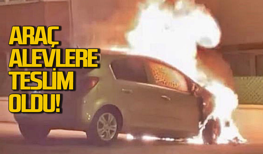 Araç alevlere teslim oldu!