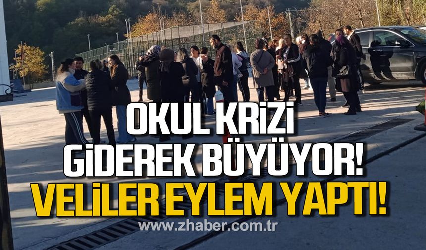 Okul krizi giderek büyüyor! Veliler eylem yaptı!