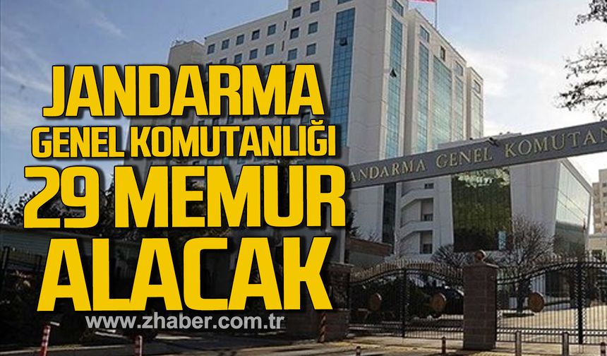 Jandarma Genel Komutanlığı 29 memur alacak! İşte detaylar...