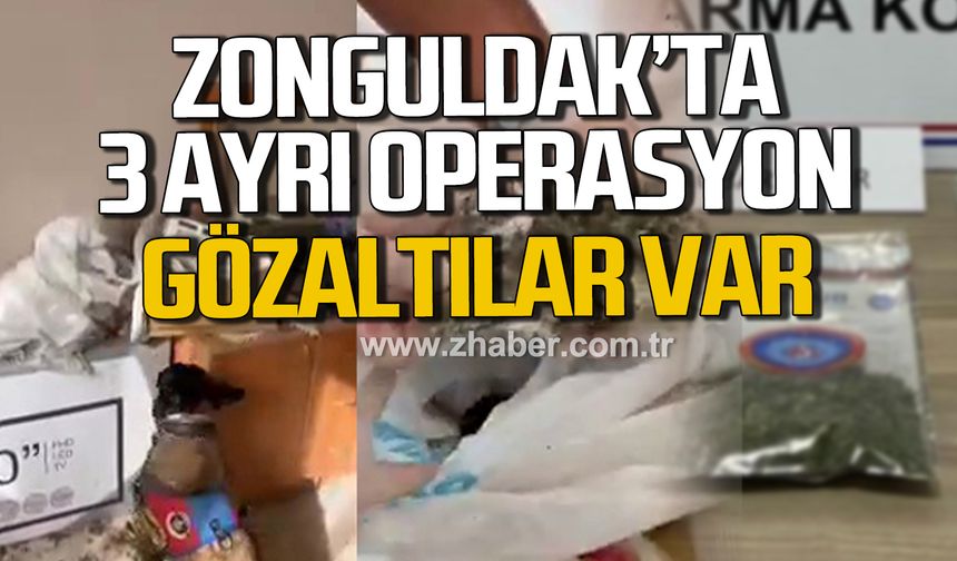 Zonguldak'ta 3 ayrı narkotik operasyon! Gözaltılar var