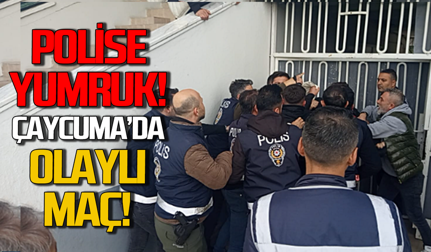 Polise yumruk! Yenilginin acısını polisten çıkarmaya çalıştılar