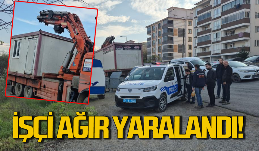 İşçi ağır yaralandı: 5 metre yükseklikten düştü!