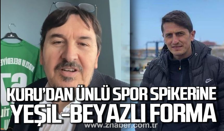 Özgür Kuru, ünlü spor spikeri Emre Tilev’e yeşil-beyazlı forma hediye etti!