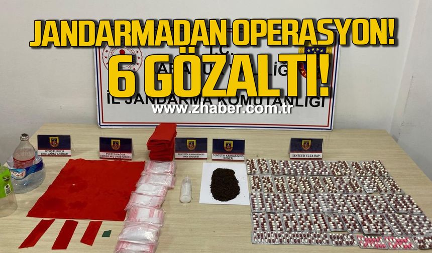 Jandarmadan uy*şturucu operasyonu! 6 Gözaltı!