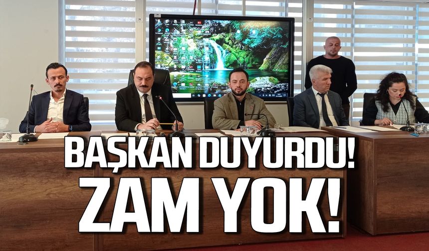Başkan duyurdu! Kozlu'da zam yok!