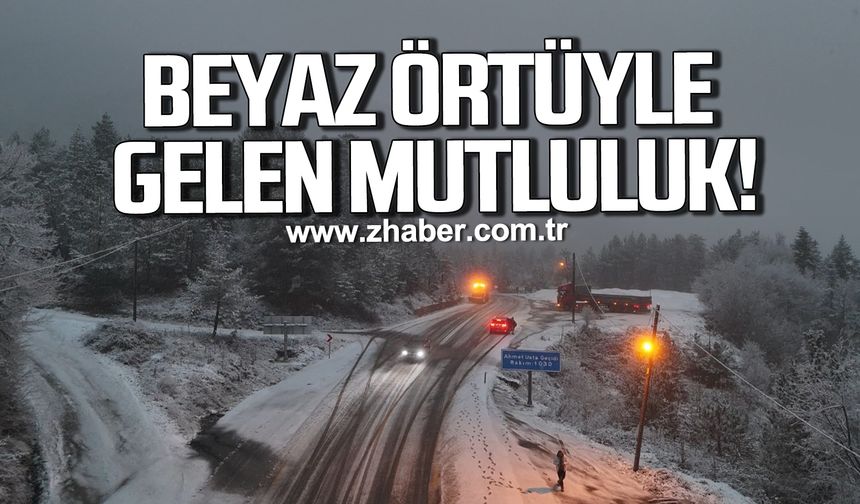 Karabük-Bartın kara yolu beyaza büründü!