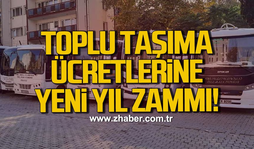 Ereğli’de toplu taşıma ücretlerine yeni yıl zammı!