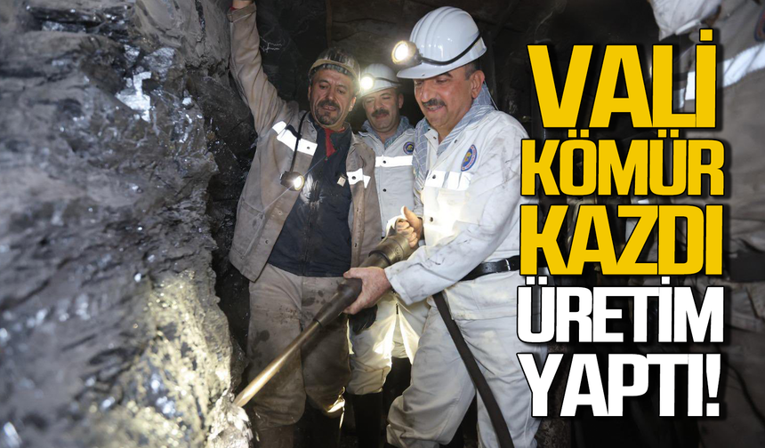Osman Hacıbektaşoğlu kömür kazdı, üretime katkı sağladı!