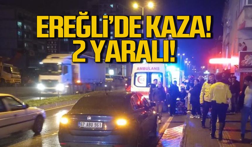 Ereğli’de motosiklet devrildi: 2 kişi yaralandı