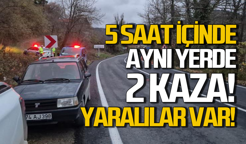 5 saat arayla aynı bölgede iki kaza: Yaralılar var!