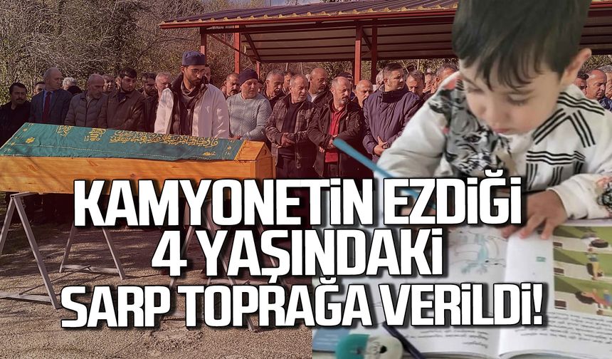 Anaokulu önünde kamyonetin ezdiği 4 yaşındaki Sarp toprağa verildi