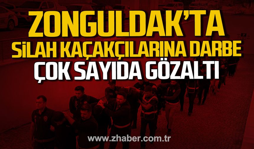 Zonguldak'ta silah kaçakçılarına darbe! Çok sayıda gözaltı!