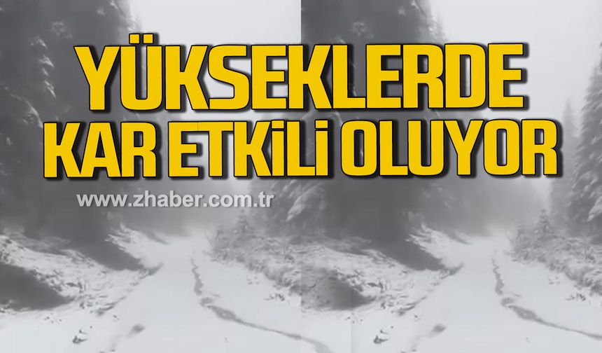 Karabük’te yüksek kesimlerde kar yağışı etkili oluyor!