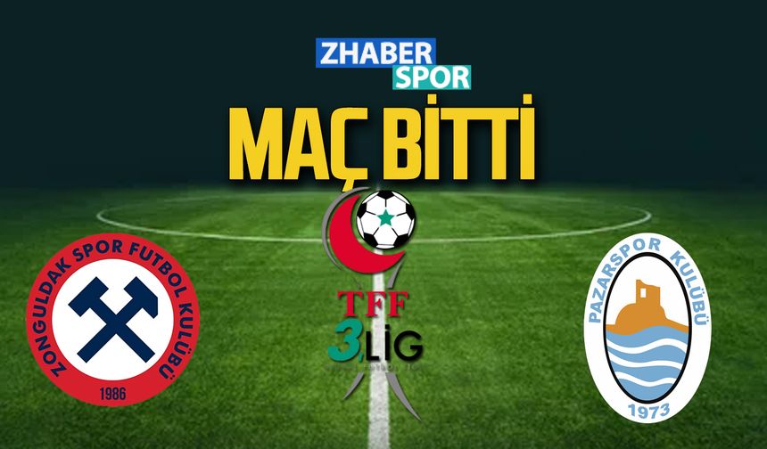 Zonguldakspor ile Pazarspor maçı bitti! işte skor...