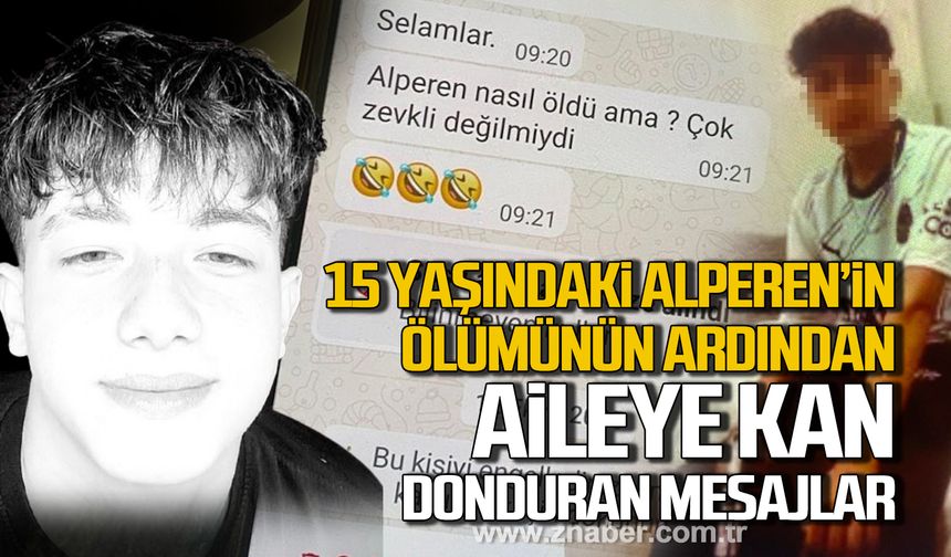 Bolu'da 13 yaşındaki çocuğun yumruğuyla ölen Alperen Toprak'ın ailesine kan donduran mesajlar