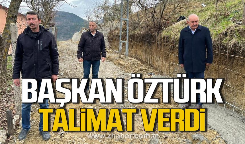 Vedat Öztürk çalışmaları yerinde inceledi. Talimat verdi.