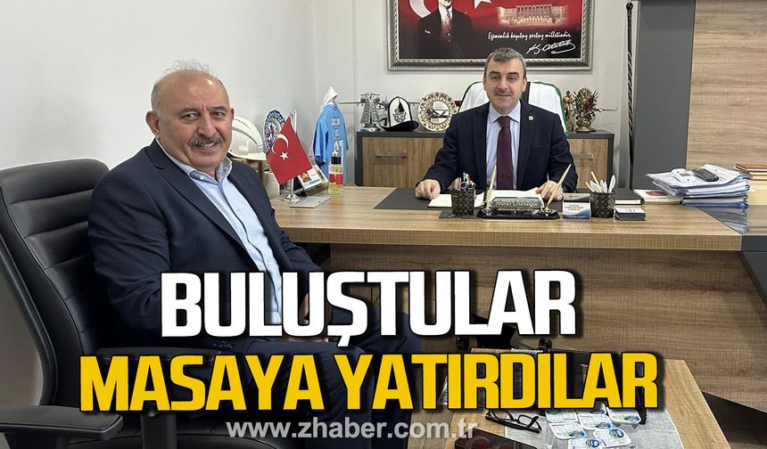 Ahmet Çolakoğlu ve Vedat Öztürk buluştu. Sorunlar masaya yatırıldı.