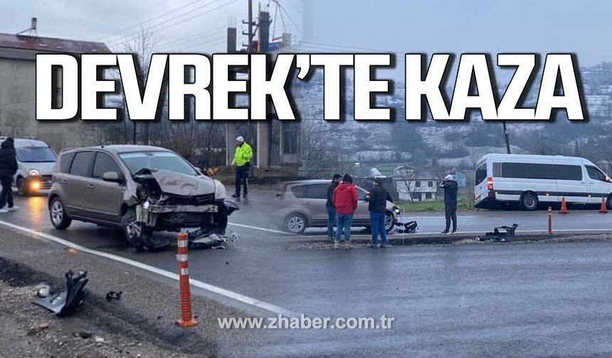 Devrek'te otomobil ve minibüs çarpıştı.