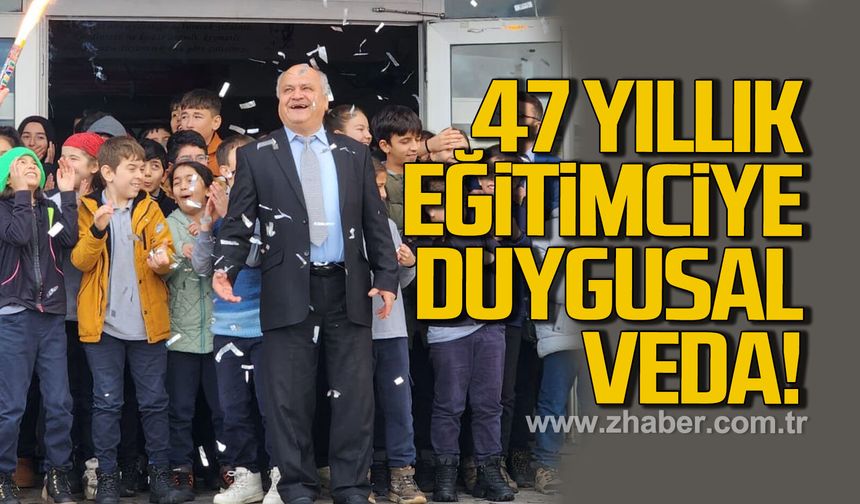 47 yıllık eğitimci Muzaffer Razaman Çaylı alkışlarla mesleğine veda etti
