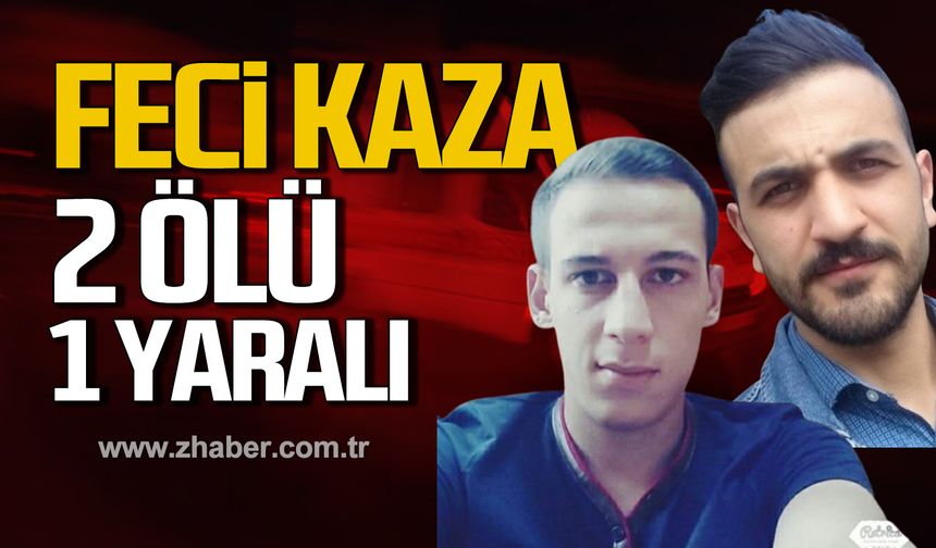 Gülüç'te feci kaza. 2 ölü, 1 yaralı.