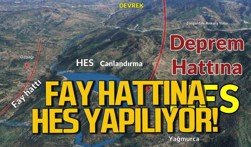 Devrek’te fay hattına HES yapılıyor