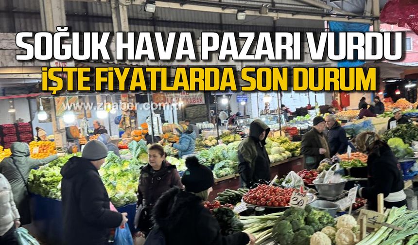 Zonguldak’ta soğuk hava pazarı vurdu. İşte fiyatlarda son durum.
