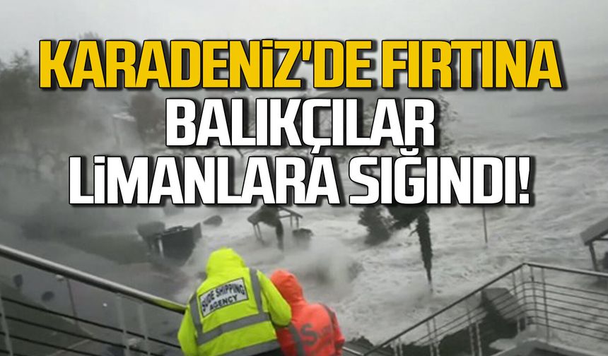 Karadeniz'de fırtına... Balıkçılar limanlara sığındı