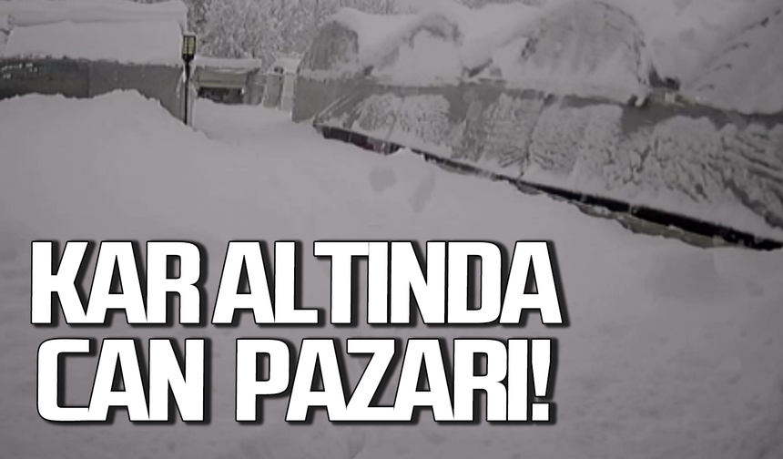 Kar yığınının altında can pazarı