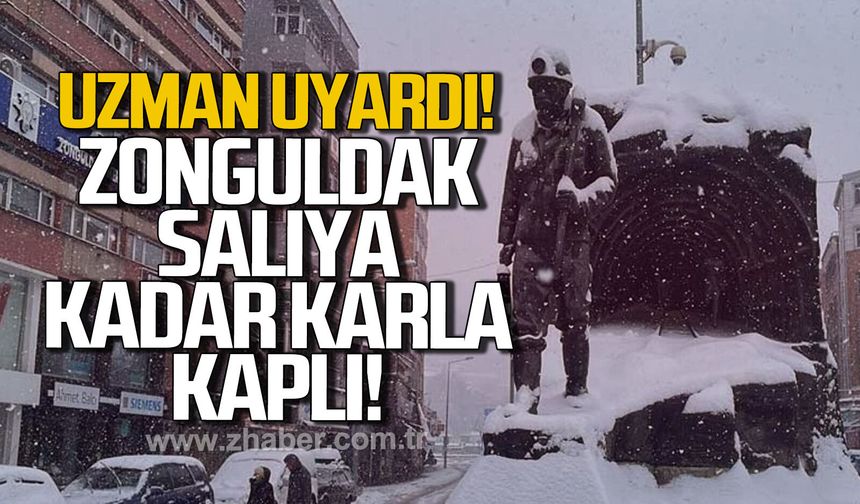 Uzman uyardı. Zonguldak salıya kadar karla kaplı