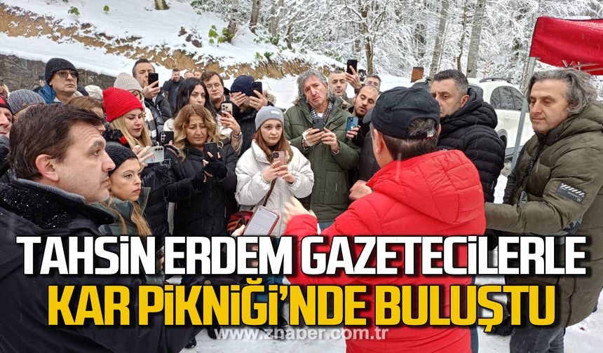 Tahsin Erdem gazetecilerle Kent Ormanı’nda kar pikniğinde buluştu