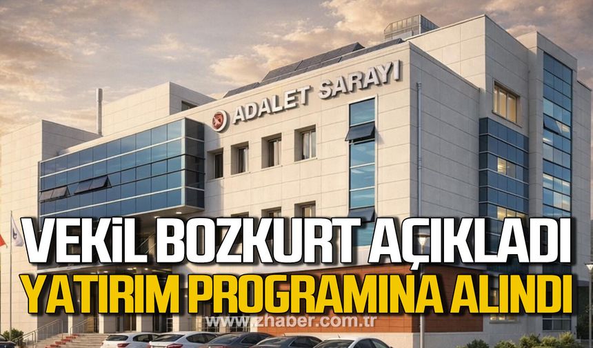 Saffet Bozkurt açıkladı. Kdz. Ereğli Ek Adliye Binası Projesi yatırım programına alındı.