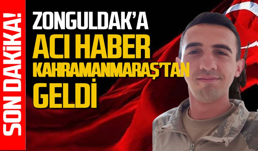 Şehit ateşi Zonguldak’a düştü!