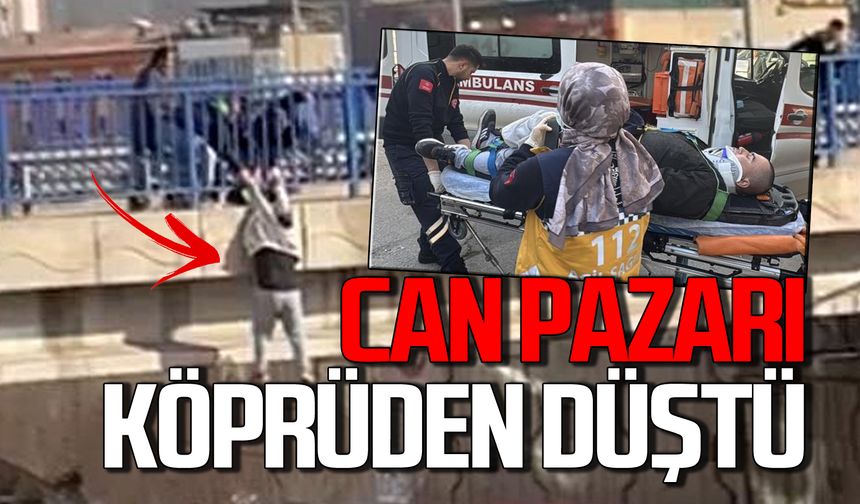 Köprüde can pazarı: Tutunamayınca yere düştü