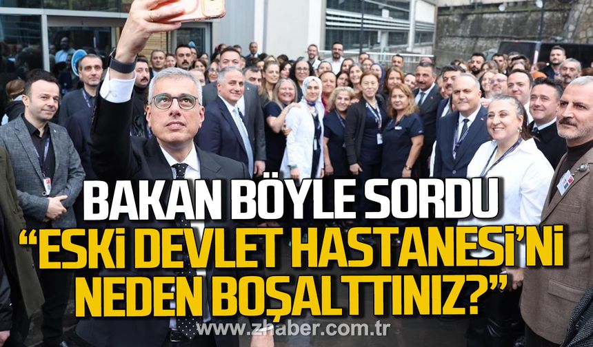 Bakan Memişoğlu böyle sordu. “Eski Devlet Hastanesini neden boşalttınız?”