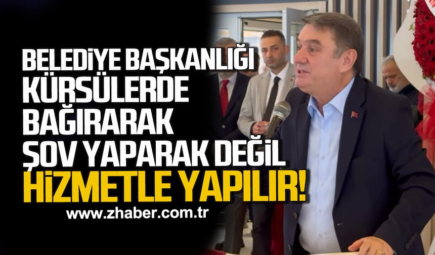 Sezer Köroğlu'ndan Zonguldak Belediyesi’ne “Şov değil hizmet” tepkisi