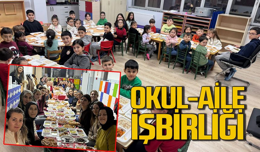 Okul-aile işbirliği: Öğretmen, öğrenci ve veliler iftarda buluşturdu