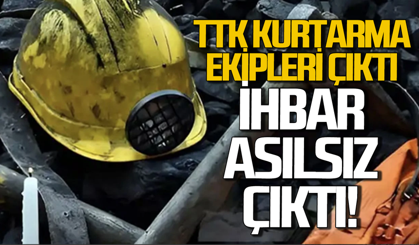 TTK kurtarma ekipleri çıktı: İhbar asılsız çıktı!