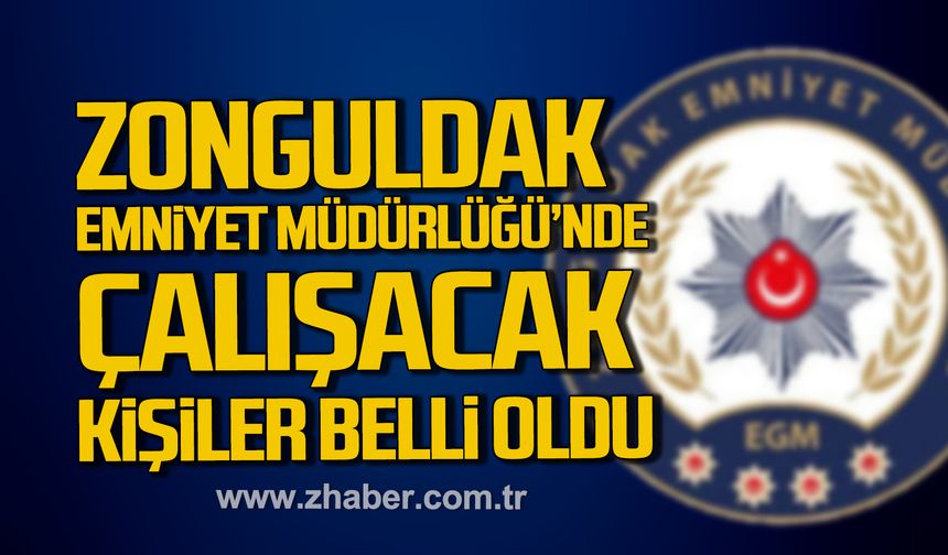 Zonguldak İl Emniyet Müdürlüğü’nde çalışacak 50 kişi belli oldu. İşte kura sonuçları.