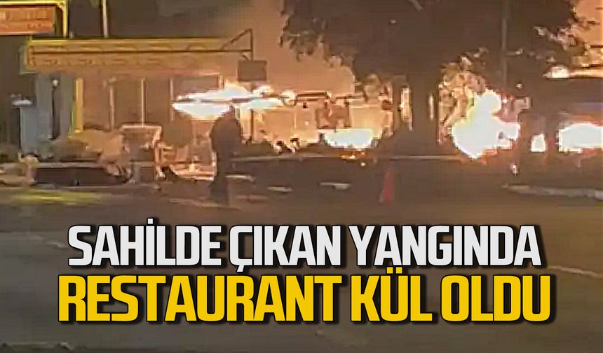Gece yarısı çıkan yangında iş yeri kül oldu