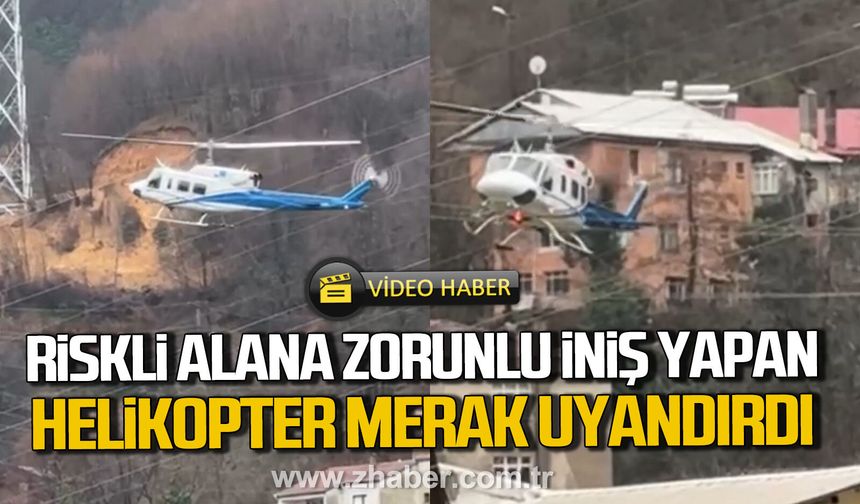 Zonguldak'ta helikopter Kokaksu’ya gizemli iniş yaptı.