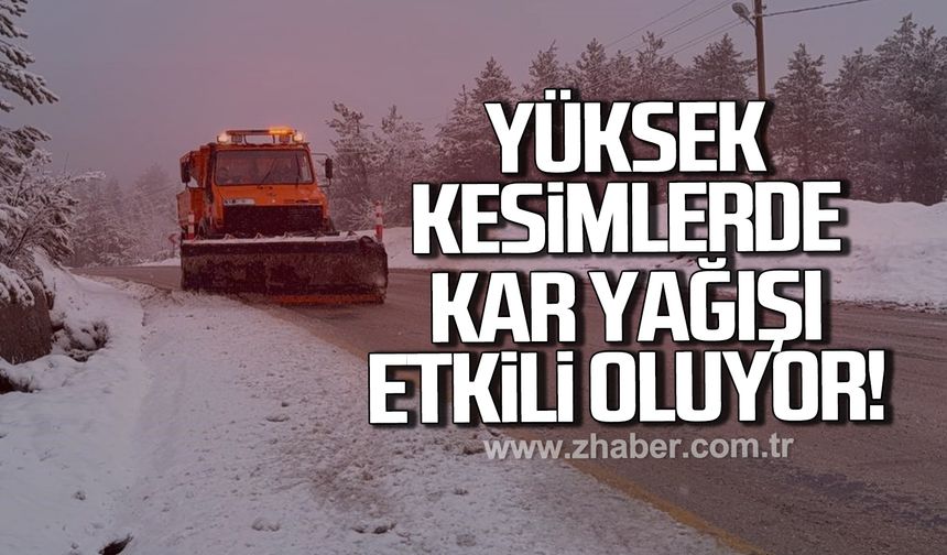 Karabük'ün yüksek kesimleri yeniden beyaza büründü