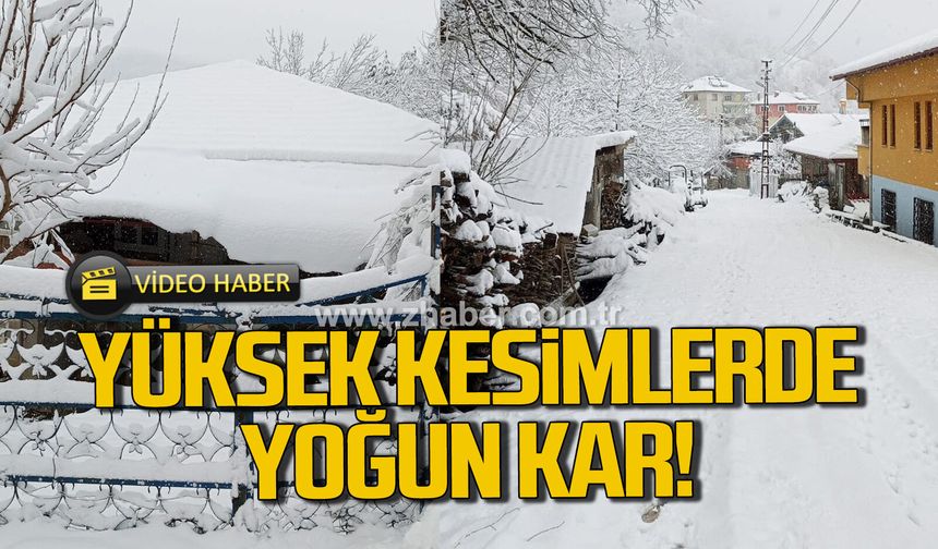 Devrek Ahmetoğlu Köyü’nde kar kalınlığı 30 santimetreyi aştı